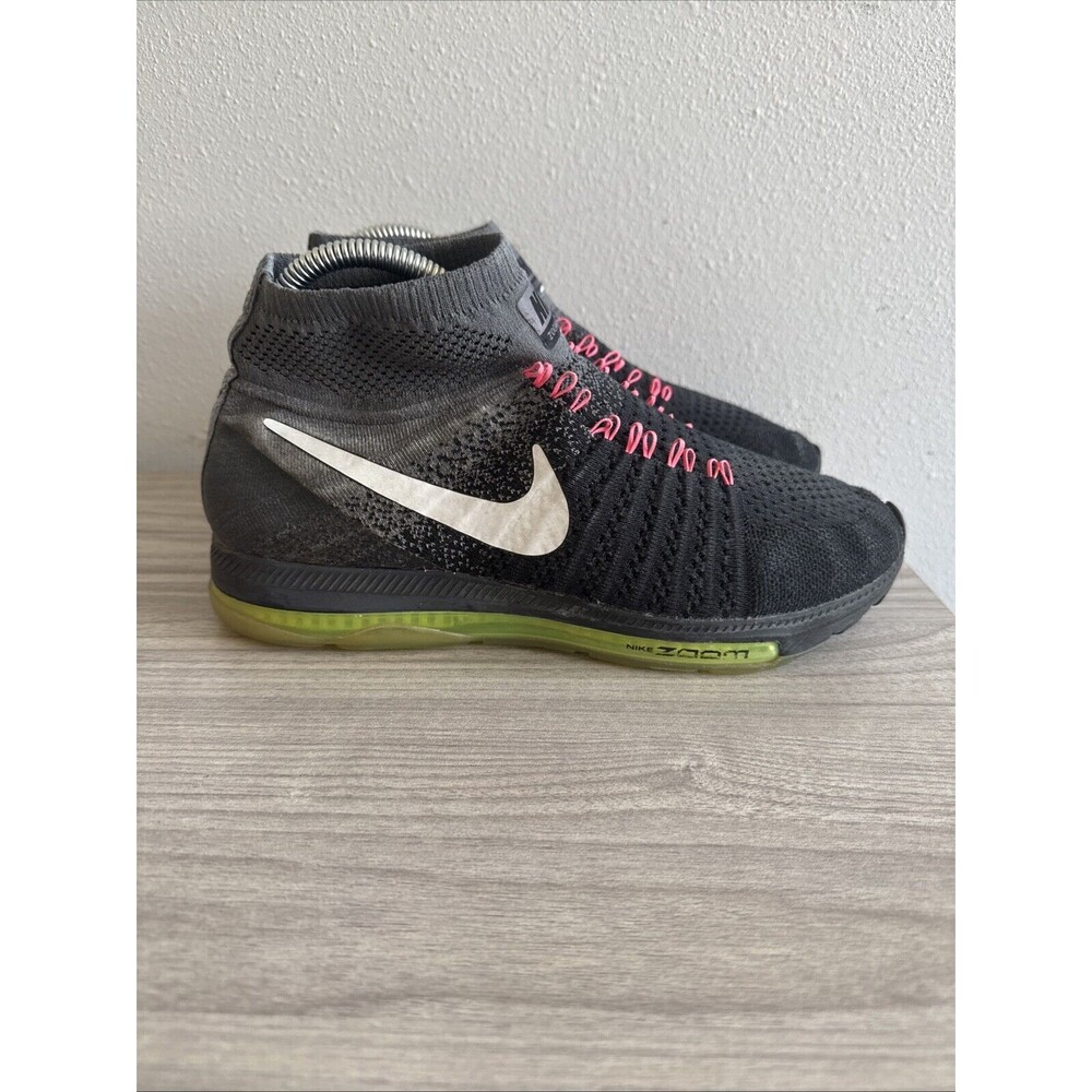Nike‎ Zoom All Out FLYKNIT Running Shoes Women’s Size 8.5 Black/Pink 845361 002